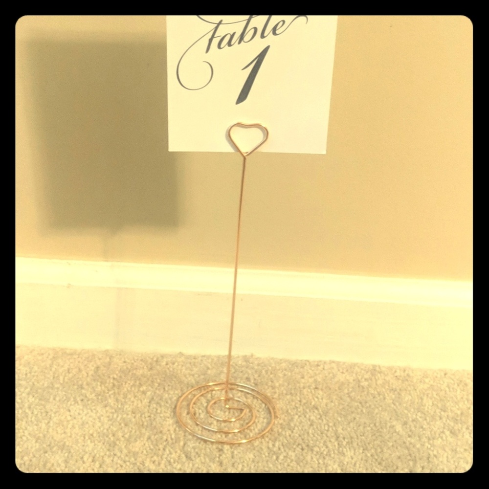 Rose Gold Table # or Picture Holders